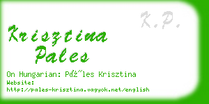 krisztina pales business card